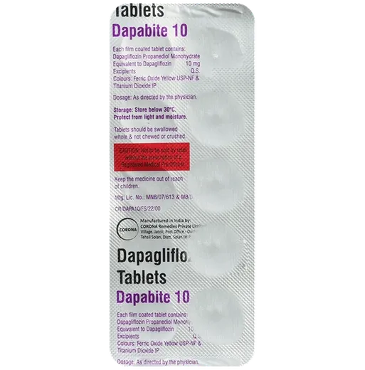 dapabite 10mg tablet 10's